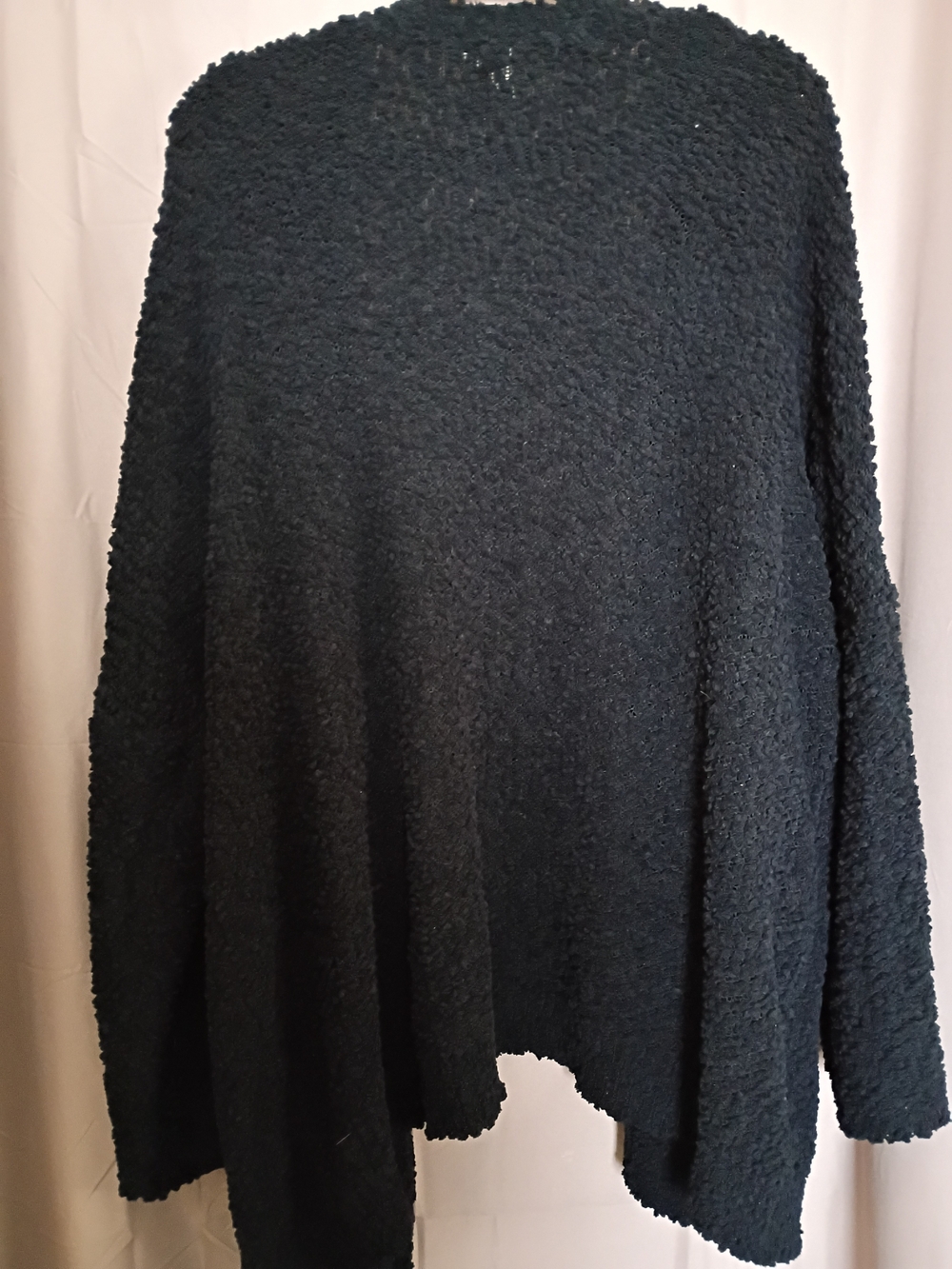 Cozy Open-Front Women's Black Sweater Cardigan - Picture 5 of 6